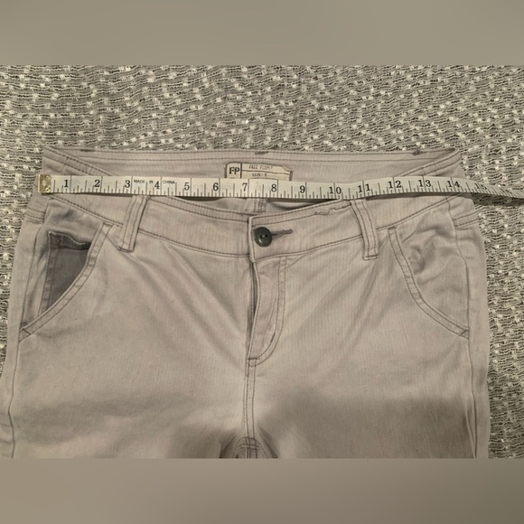 Free People Trousers Utility Gray Twill Pants - Size 2 - Picture 11 of 13